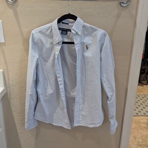 Ralph Lauren Light Blue Pinstripe Women's Shirt